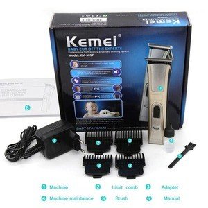 Kemei KM-5017 Waterproof High Power Rechargeable Hair Clipper Trimmer Hair Cutting
