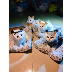 Cute cat plush toy doll Soft cat doll simulation kitten pillow