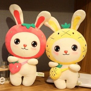 Cute Plush Toys Stuffed Rabbit Bunny Fruit Shape Head